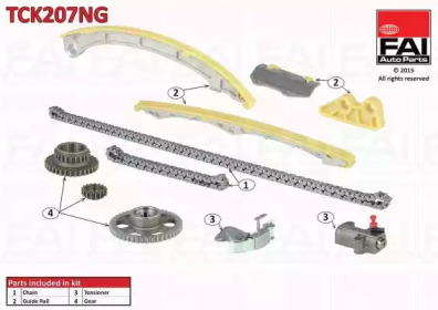 Комплект цепи привода распредвала FAI AutoParts TCK207NG