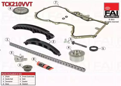 Комплект цепи привода распредвала FAI AutoParts TCK210VVT