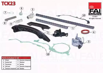 Комплект цепи привода распредвала FAI AutoParts TCK23