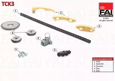 Комплект цепи привода распредвала FAI AutoParts TCK3