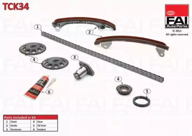 Комплект цепи привода распредвала FAI AutoParts TCK34