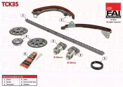 Комплект цепи привода распредвала FAI AutoParts TCK35