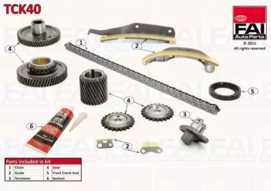 Комплект цепи привода распредвала FAI AutoParts TCK40