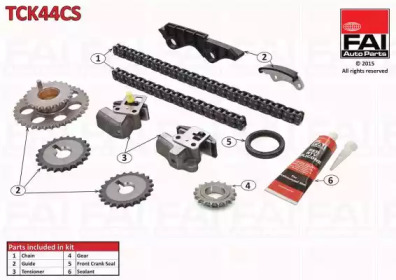 Комплект цепи привода распредвала FAI AutoParts TCK44CS