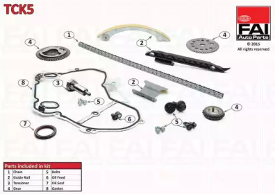 Комплект цепи привода распредвала FAI AutoParts TCK5