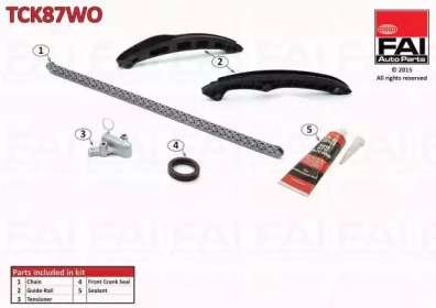 Комплект цепи привода распредвала FAI AutoParts TCK87WO