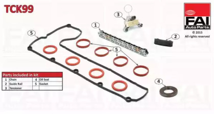 Комплект цепи привода распредвала FAI AutoParts TCK99