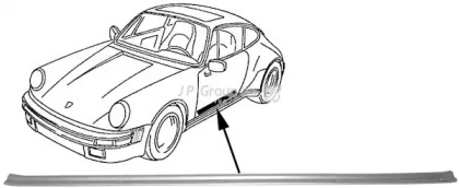Облицовка / защитная накладка, дверь JP GROUP 1689800400