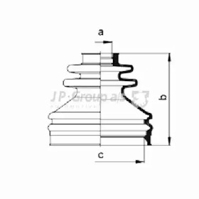 Комплект пыльника JP GROUP 1543701760