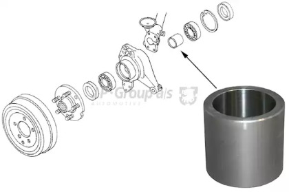 Распорная втулка, колёсный подшипник JP GROUP 8151250800