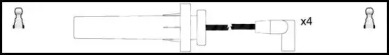 Комплект проводов зажигания SMPE OES1082