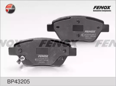 Комплект тормозных колодок FENOX BP43205