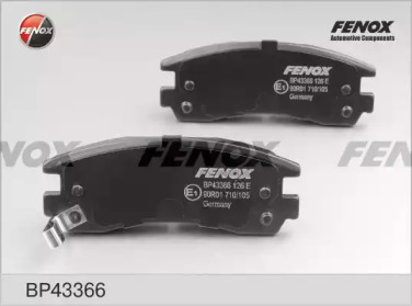 Комплект тормозных колодок FENOX BP43366