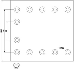 Комплект колодки тормозной накладки DON FI1152S7141