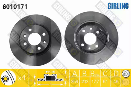Тормозной диск GIRLING 6010171