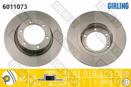 Тормозной диск GIRLING 6011073