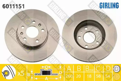 Тормозной диск GIRLING 6011151