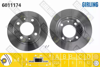 Тормозной диск GIRLING 6011174