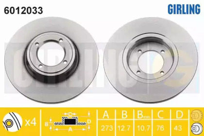 Тормозной диск GIRLING 6012033