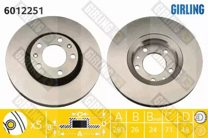Тормозной диск GIRLING 6012251