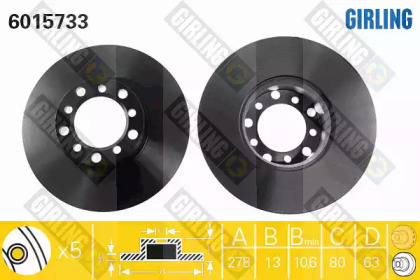 Тормозной диск GIRLING 6015733