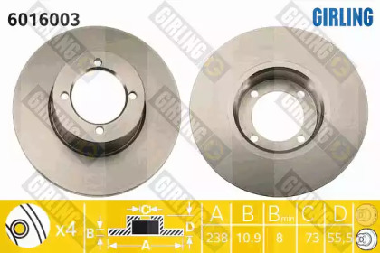 Тормозной диск GIRLING 6016003