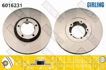 Тормозной диск GIRLING 6016231