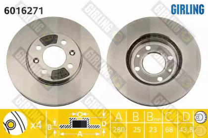 Тормозной диск GIRLING 6016271