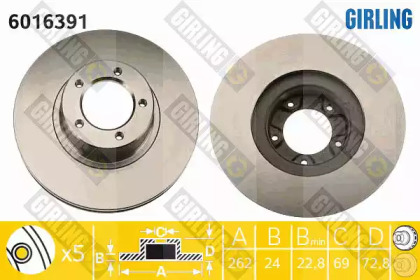 Тормозной диск GIRLING 6016391