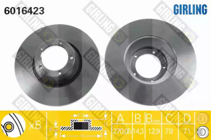 Тормозной диск GIRLING 6016423