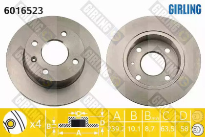 Тормозной диск GIRLING 6016523