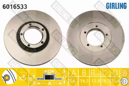 Тормозной диск GIRLING 6016533