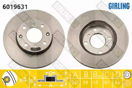 Тормозной диск GIRLING 6019631
