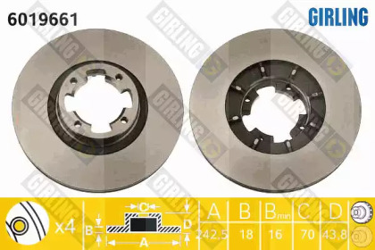 Тормозной диск GIRLING 6019661