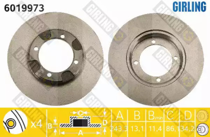Тормозной диск GIRLING 6019973