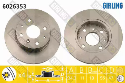 Тормозной диск GIRLING 6026353