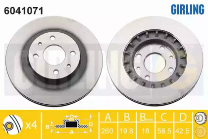 Тормозной диск GIRLING 6041071