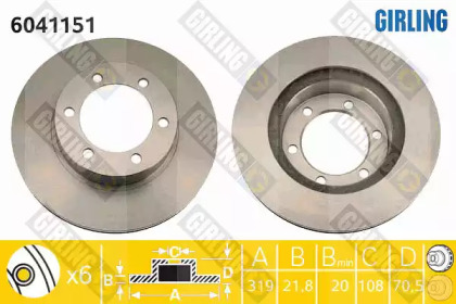 Тормозной диск GIRLING 6041151