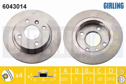 Тормозной диск GIRLING 6043014