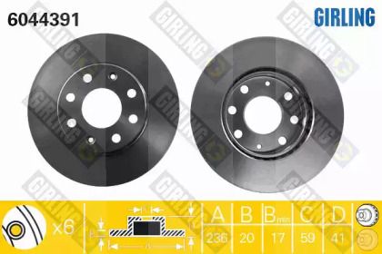 Тормозной диск GIRLING 6044391