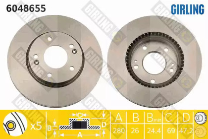Тормозной диск GIRLING 6048655