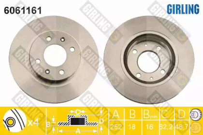 Тормозной диск GIRLING 6061161