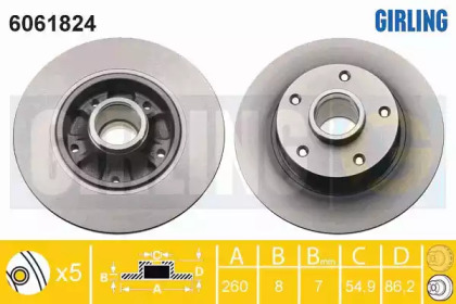 Тормозной диск GIRLING 6061824