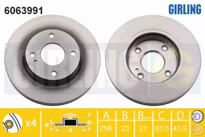 Тормозной диск GIRLING 6063991