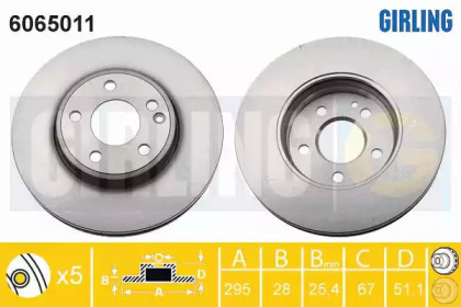 Тормозной диск GIRLING 6065011