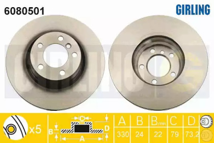 Тормозной диск GIRLING 6080501