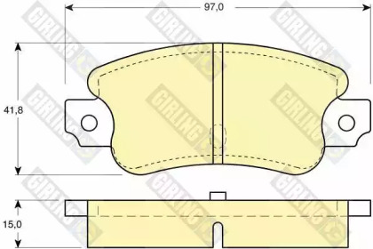 Комплект тормозных колодок GIRLING 6101353