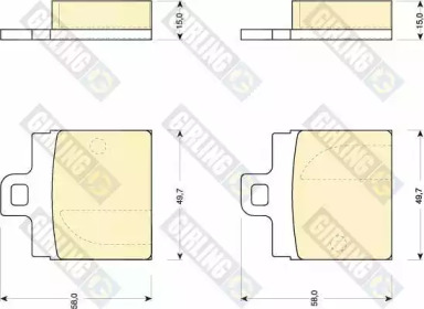 Комплект тормозных колодок, дисковый тормоз GIRLING 6101432