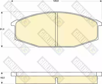 Комплект тормозных колодок, дисковый тормоз GIRLING 6101909