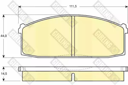 Комплект тормозных колодок, дисковый тормоз GIRLING 6101979